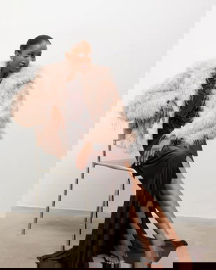 Answear.LAB rochie culoarea maro, maxi, mulata