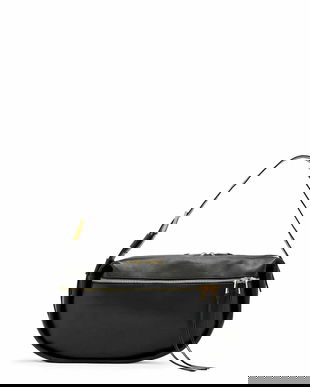 AllSaints geantă de mână din piele întoarsă culoarea negru, W567XD