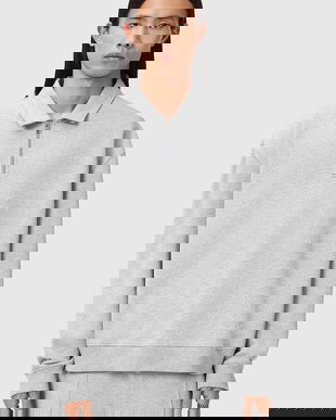 AllSaints hanorac de bumbac culoarea gri, melanj, M019ND