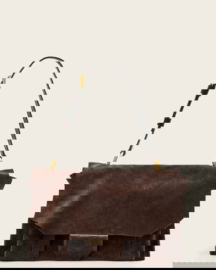 AllSaints geantă din nubuck URSA culoarea maro, W321XC