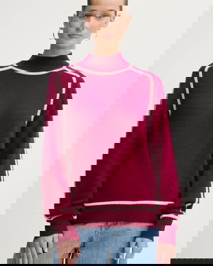 FROM FUTURE pulover de cașmir culoarea violet, light, cu turtleneck, WPM02443