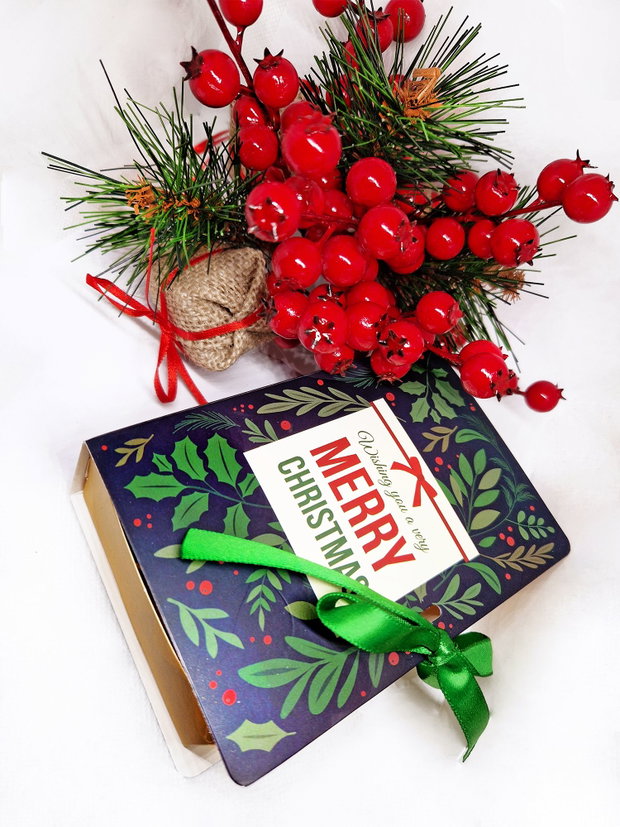 Christmas Gift Box: Calut din praf ceramic+ Colier din argint "Fulg de nea"