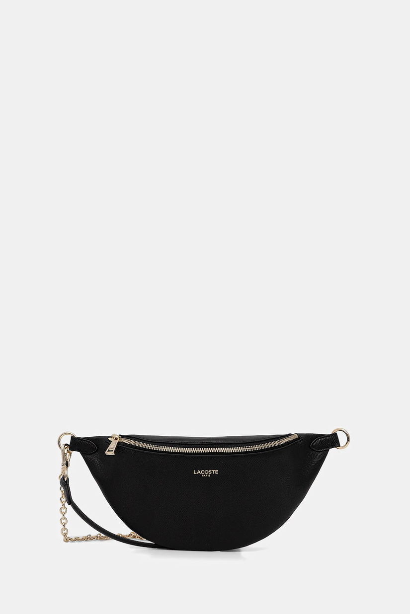 Lacoste poșetă de piele culoarea negru, NF5098PH