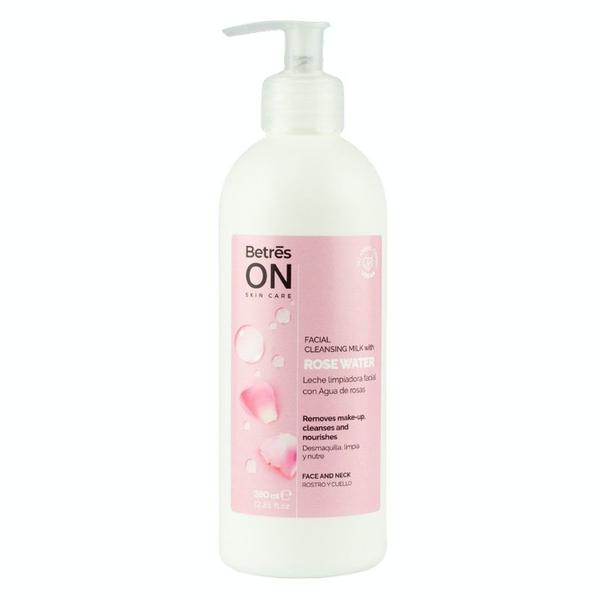 Lapte Demachiant cu Apa de Trandafiri - Betres ON Facial Cleansing Milk with Rose Water, 380 ml