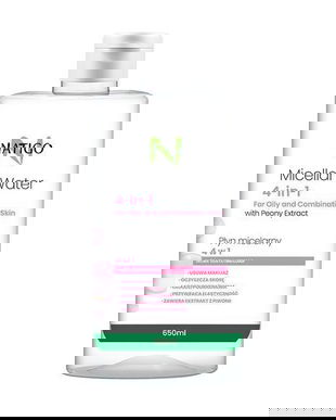 Apa micelara pentru ten gras și mixt cu extract de bujor, 650ml