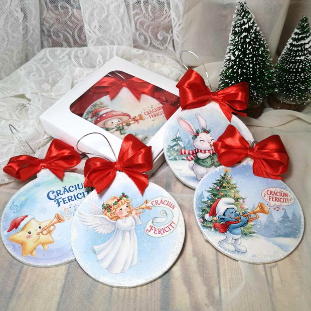 Decoratiune personalizata pentru Craciun, cadou invatatoare educatoare, tema ingeras