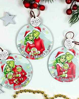 Glob lemn Craciun Primul Craciun in 3 - Grinch