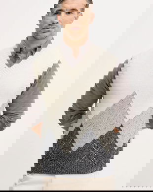 United Colors of Benetton vestă din amestec de lână culoarea bej, 1NGVK401J