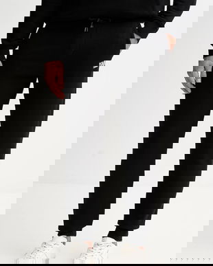 Karl Lagerfeld pantaloni de trening din bumbac culoarea negru, uni, 561917.705782