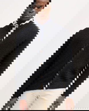 Sisley cardigan din amestec de lână culoarea gri, 1OJHS500K