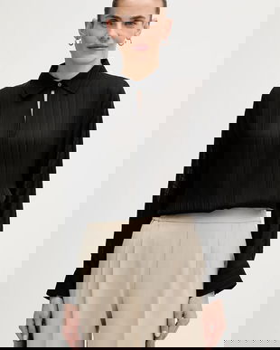 Sisley cămașă culoarea negru, cu guler clasic, relaxed, 5FGXLQ0A6