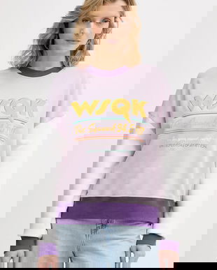 United Colors of Benetton hanorac de bumbac pentru copii x Stranger Things culoarea violet, cu imprimeu, 33NVD10BB