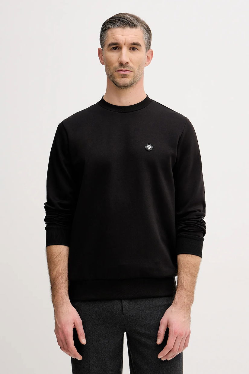 BOSS bluză culoarea negru, uni, 50555830