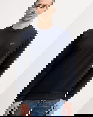 BOSS bluză culoarea bleumarin, uni, 50555830