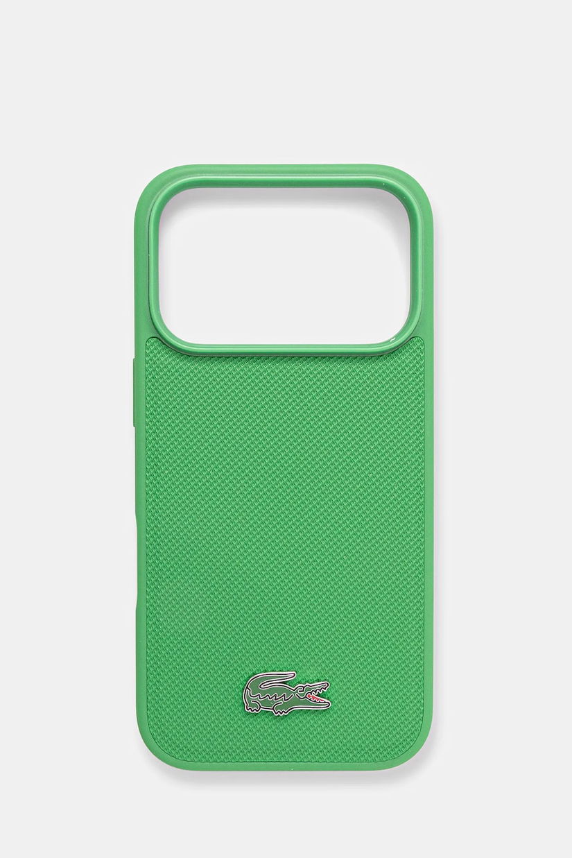 Lacoste carcasă de telefon iPhone 17 Pro culoarea verde LCHMP17LPLAN