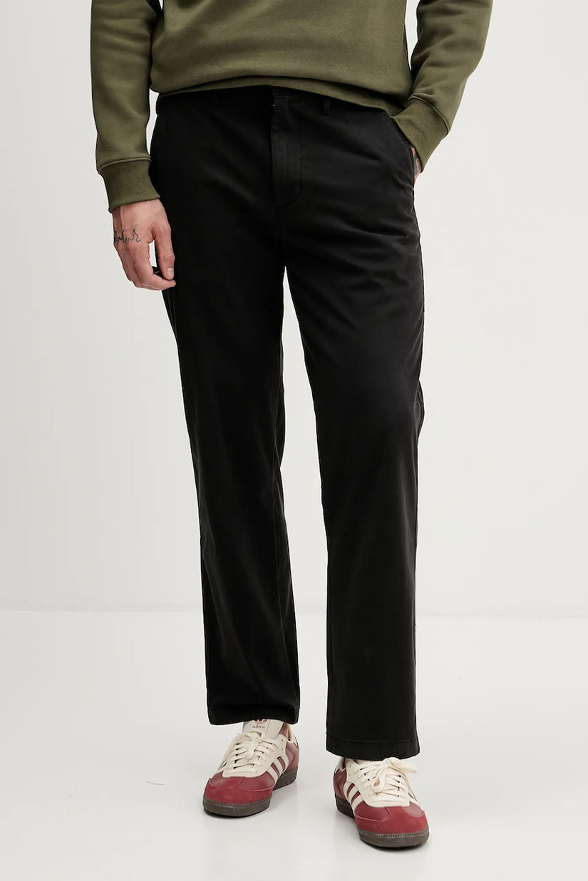 Tommy Jeans pantaloni bărbați, culoarea negru, chinos DM0DM22650