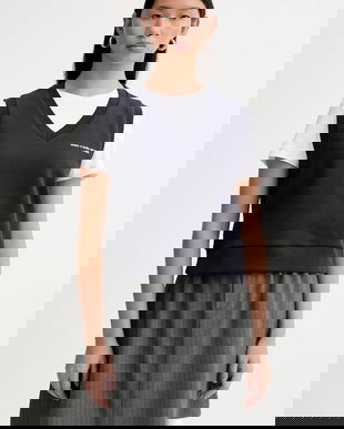 Marc O'Polo vestă din bumbac culoarea bleumarin, cu imprimeu, 5000007595