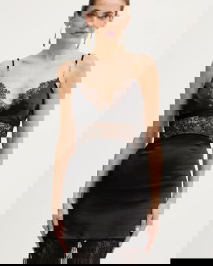 Elisabetta Franchi rochie culoarea negru, mini, mulata, AB88457E2