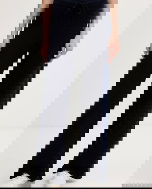 MC2 Saint Barth pantaloni de trening de lână culoarea bleumarin, uni, CBN0002