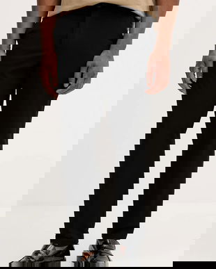 BOSS pantaloni culoarea negru, mulata, 50555014