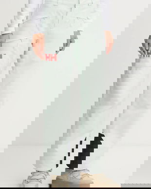 Helly Hansen pantaloni de schi POWDERQUEEN culoarea verde, 65925