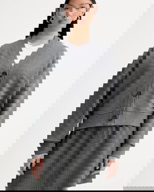 Marc O'Polo cardigan din bumbac culoarea gri, 600407357025