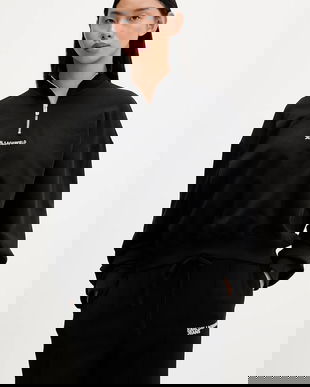 Karl Lagerfeld Jeans hanorac de bumbac culoarea negru, uni, B1W20069