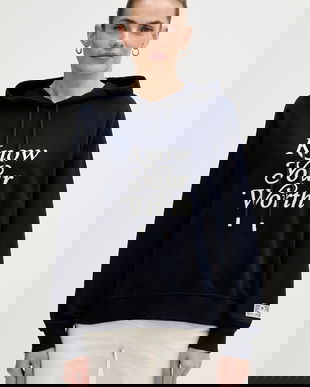 United Colors of Benetton bluză culoarea bleumarin, cu glugă, cu imprimeu, 3WNWD201C