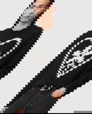 AllSaints pulover din amestec de lână culoarea negru, M042KD