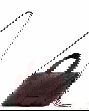 AllSaints poșetă de piele culoarea maro, W509XD