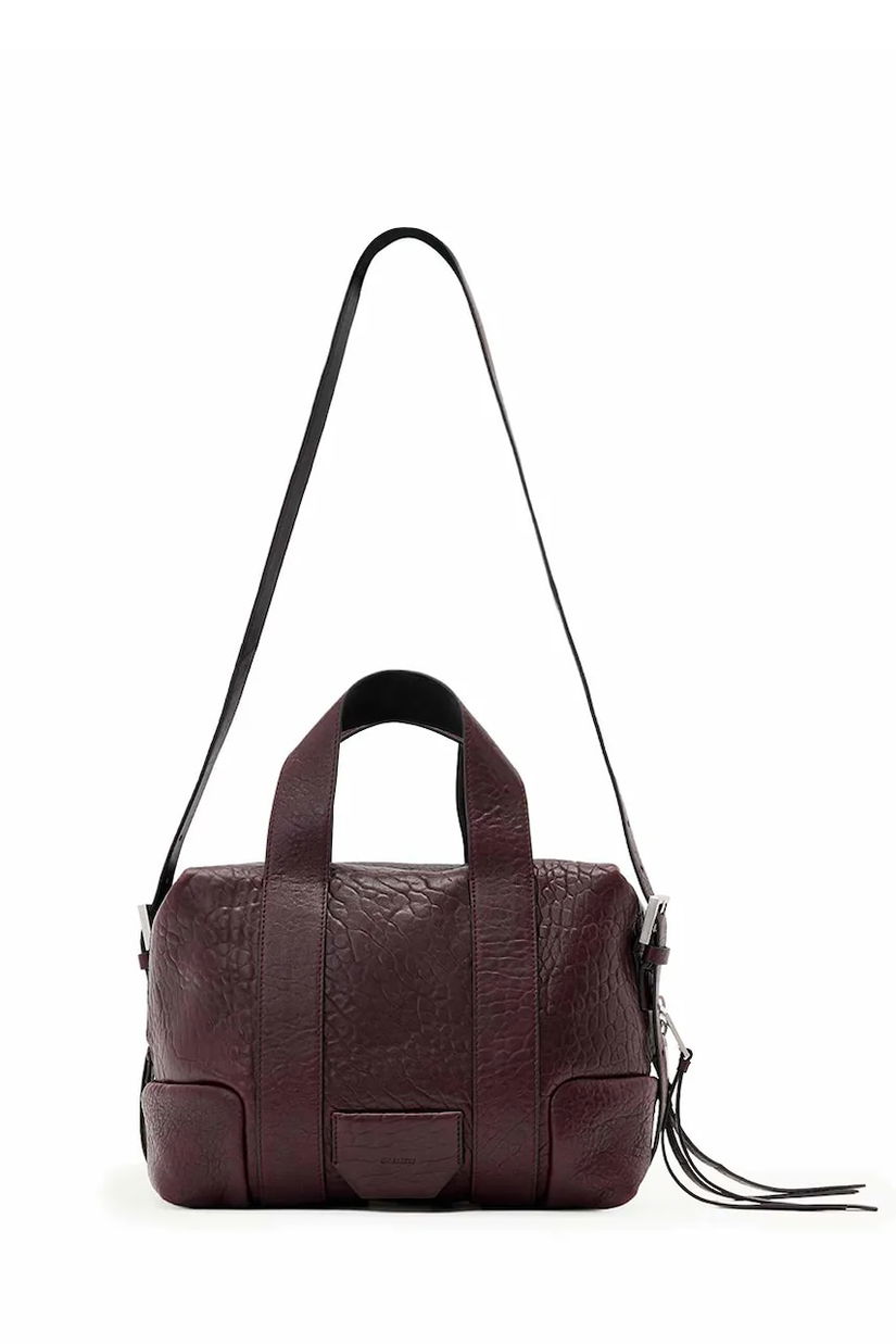 AllSaints poșetă de piele culoarea maro, W509XD