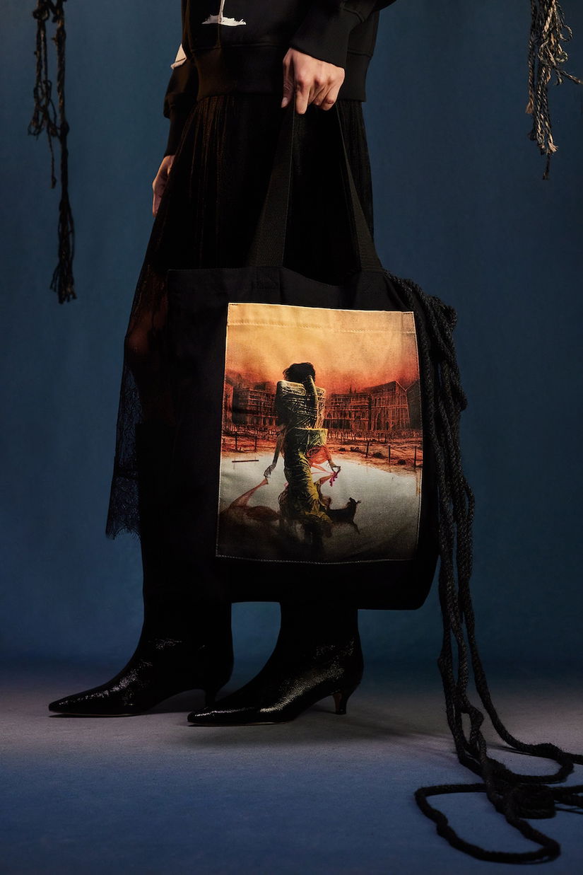 Medicine geanta de bumbac culoarea negru