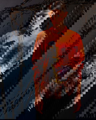 Medicine camasa culoarea maro, cu guler clasic, relaxed