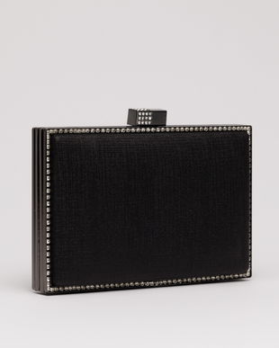 Clutch elegant negru cu pietricele stralucitoare