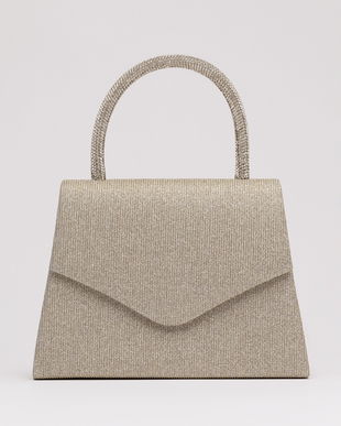 Gentuta din glitter cu refexii rose si maner rotund