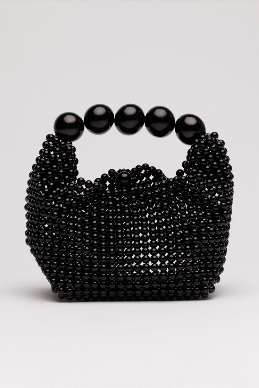 Gentuta din margele negre perlate