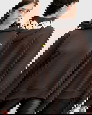 Barrow hanorac de bumbac culoarea maro, cu glugă, cu imprimeu, F5BWUAHS058