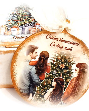 Decoratiune personalizata pentru Craciun, Familie