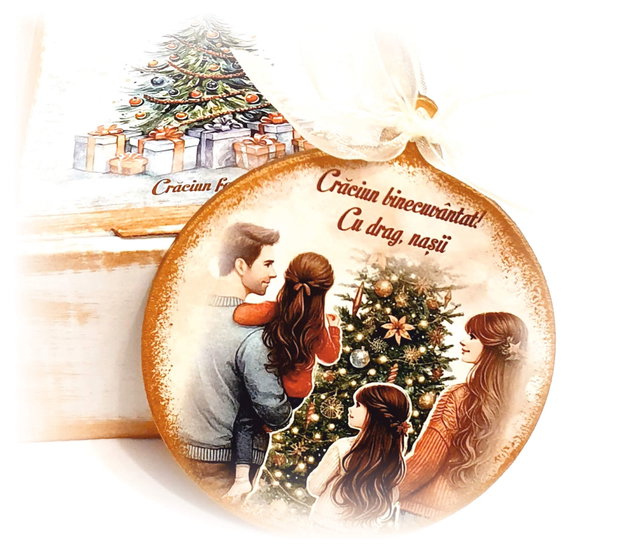Decoratiune personalizata pentru Craciun, Familie