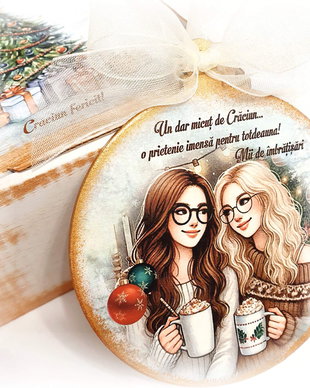 Decoratiune personalizata pentru Craciun, Prietene / Surori