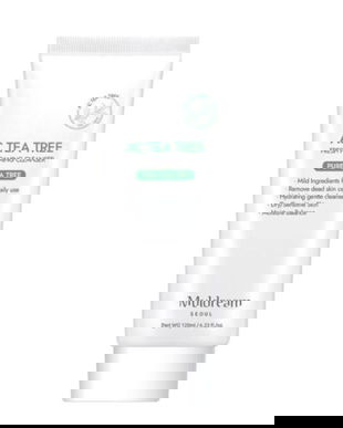 Spuma de Curatare a Fetei cu Extract de Arbore de Ceai pentru Ten Gras si Acneic &ndash; Muldream AC Tea Tree Fresh Foaming Cleanser, 120 ml