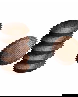 Agatatoare cuier Pulse, finisaj nuc, 28x45 mm