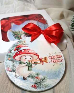 Decoratiune personalizata, in forma de glob, cadou invatatoare educatoare - clasa ciupercute