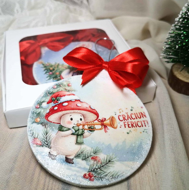 Decoratiune personalizata, in forma de glob, cadou invatatoare educatoare - clasa ciupercute