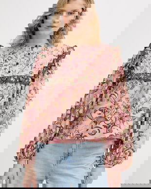 Barbour bluză x Farm Rio cu imprimeu, LSH1718