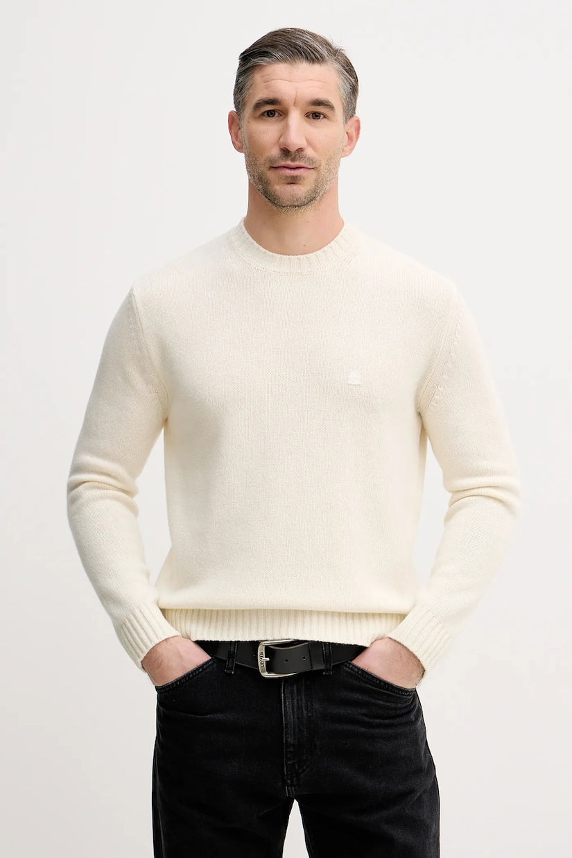 United Colors of Benetton pulover din amestec de lână culoarea bej, 1444U10AZ