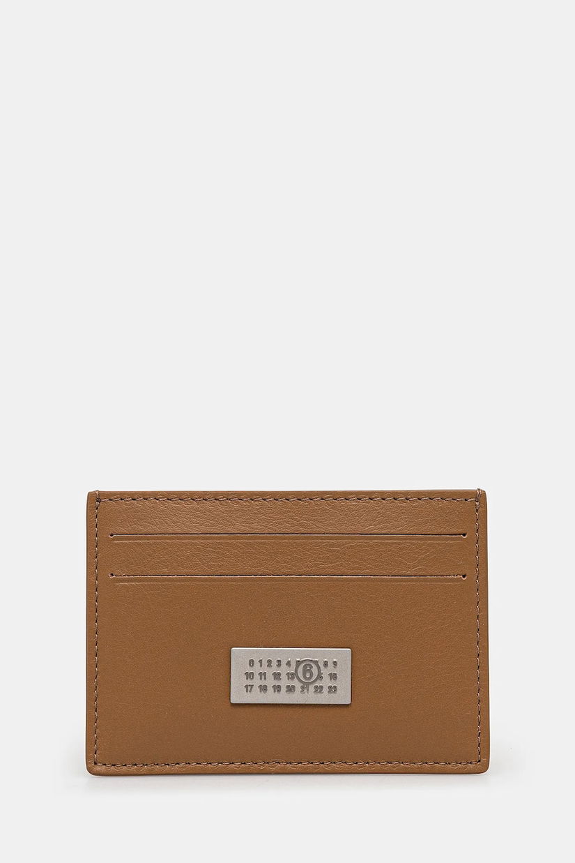 MM6 Maison Margiela carcasa din piele culoarea maro, SA5UI0013.P7258