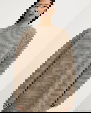 MM6 Maison Margiela pulover din amestec de lână culoarea bej, S62HL0042.M13193.114