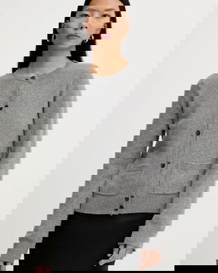 MM6 Maison Margiela cardigan din amestec de lână culoarea gri, S62HP0036.M13187.854