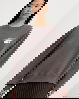 MM6 Maison Margiela hanorac de bumbac culoarea gri, cu imprimeu, S62GU0143.M25024.810